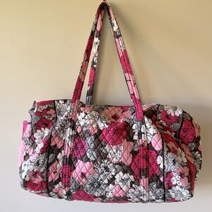 Vera Bradley Large “Mocha Rouge” Duffel Bag